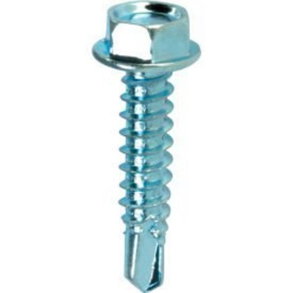 Itw Brands Self-Drilling Screw, #10 x 1-1/2 in, Zinc Plated Steel Hex Head Hex Drive 21332